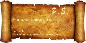 Percze Samuella névjegykártya